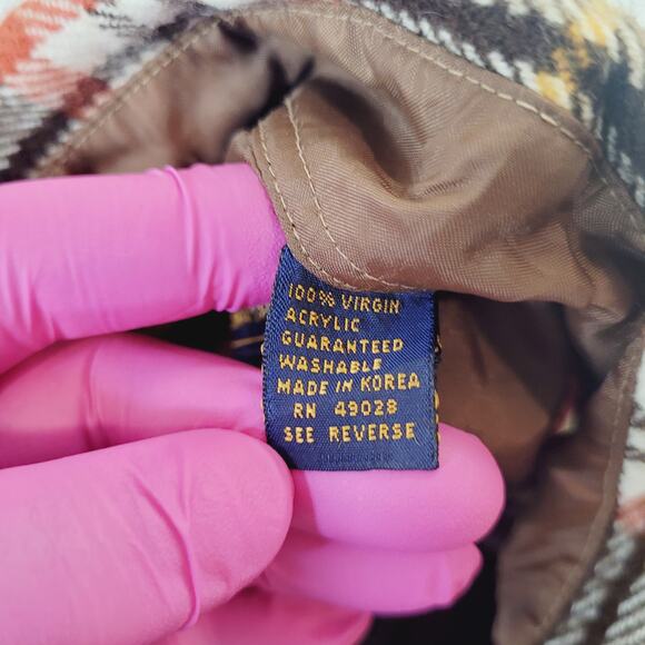 VTG 90s Woodland Flannel Shirt L 23.5" Chest Lined Bias Pockets Acrylic Plaid - Picture 6 of 7